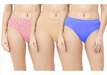 Load image into Gallery viewer, Feather Soft Elite ®Women Antibacterial Hipster Ultra Soft Mid Waist Panty-Pack of 3(Color's and Designs may vary)
