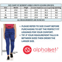 Load image into Gallery viewer, Alphabet® Women's Solid Ankle Length Leggings