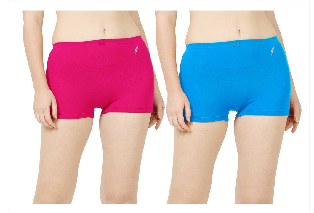 Feather Soft Elite ®Women Antibacterial Hipster Boy Shorts-Pack of 2(Color's and Designs may vary)